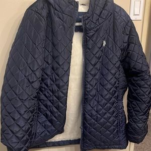 Men’s hooded quilted fleece jacket